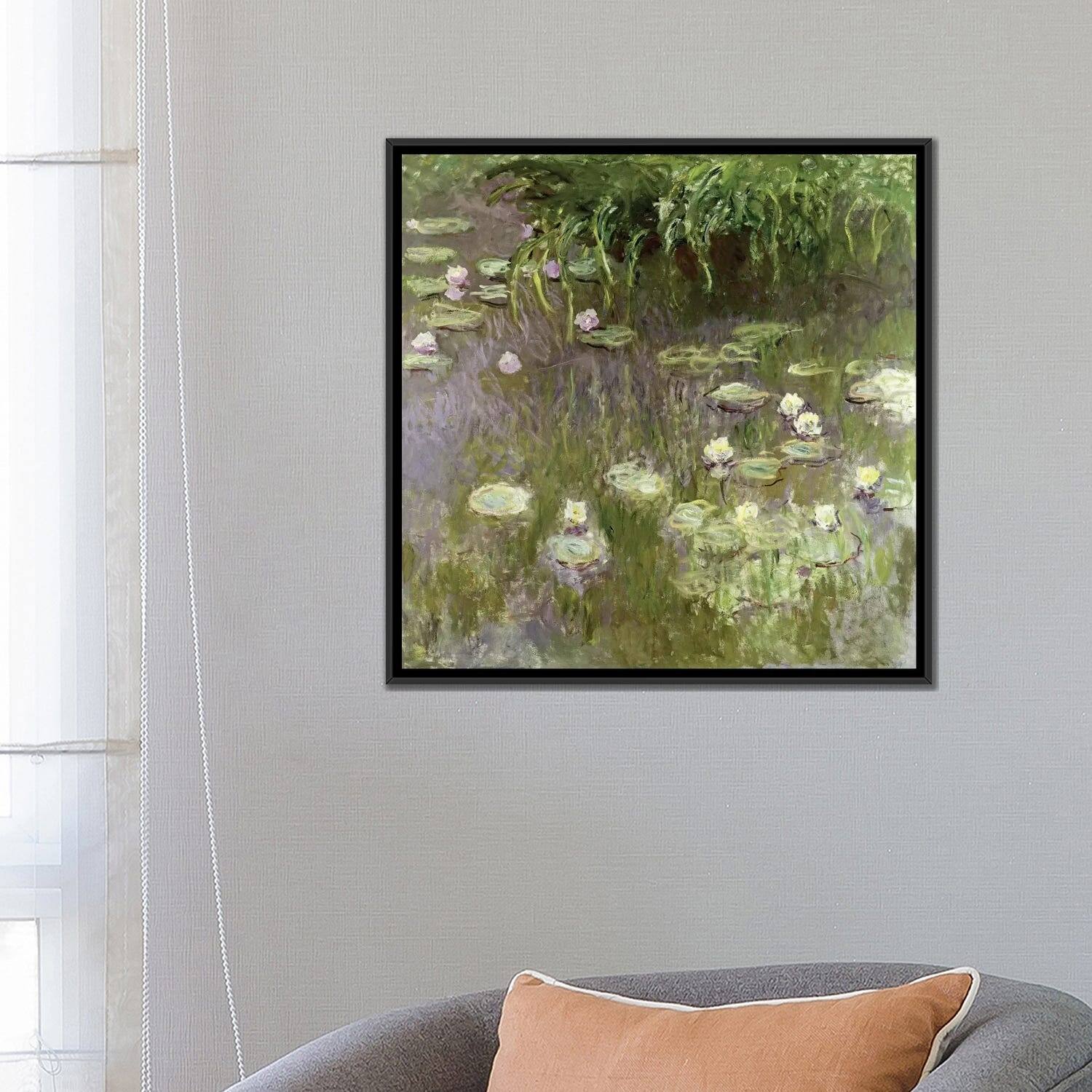 iCanvas "Waterlilies at Midday, 1918 " by Claude Framed Canvas